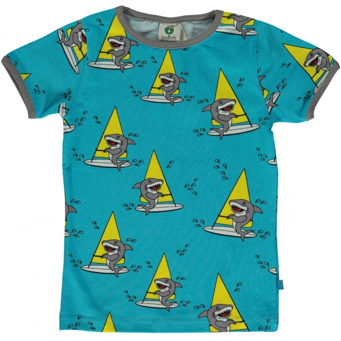 T-shirt with Surf Shark - Blue Atoll