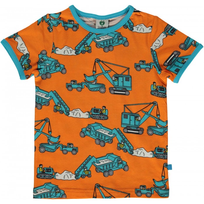 T-shirt with Machines - Orange
