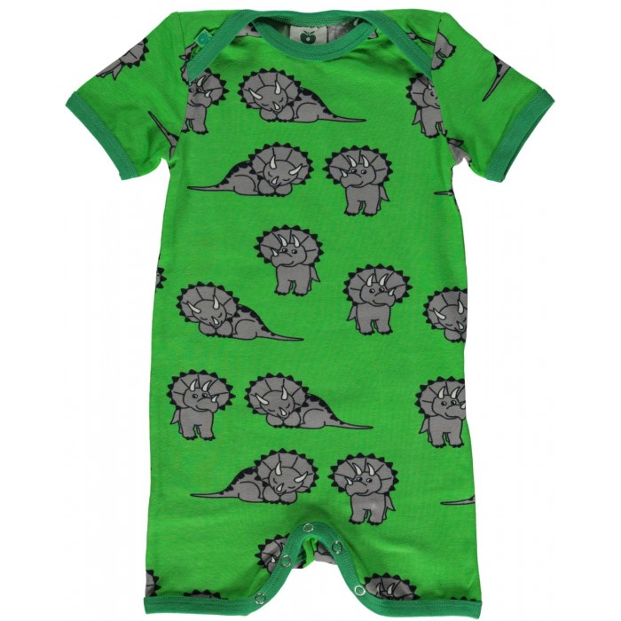 Body Suit with Dinosaur - Green