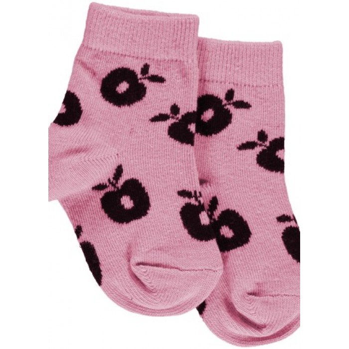 Ankle socks with Apples - Sea Pink 