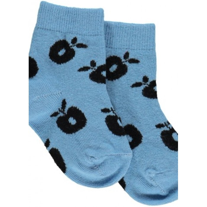 Ankle socks with Apples - Sky Blue